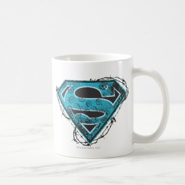 Supergirl Logo Barbed Wire and Flowers Coffee Mug (Right)