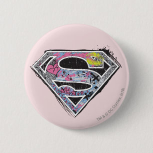 Supergirl Logo Collage 6 Cm Round Badge