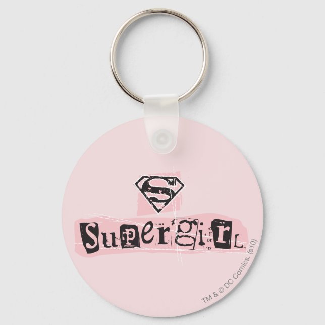 Supergirl Logo Ransom Note Key Ring (Front)