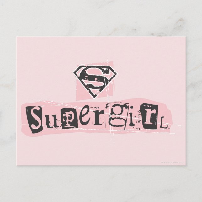 Supergirl Logo Ransom Note Postcard (Front)