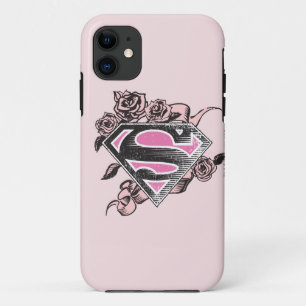 Supergirl Logo with Roses iPhone 11 Case