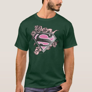 Supergirl Logo with Roses T-Shirt