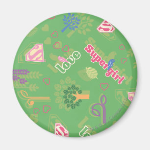 Supergirl Love Pattern Magnet
