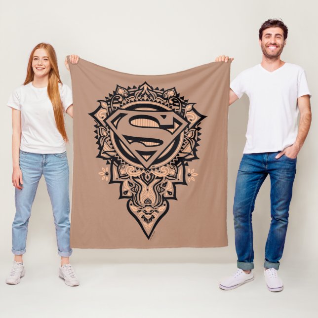 Supergirl Mandala Graphic Fleece Blanket (In Situ)