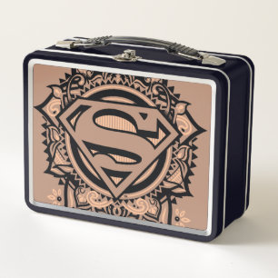 Supergirl Mandala Graphic Metal Lunch Box