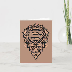 Supergirl Mandala Graphic Note Card