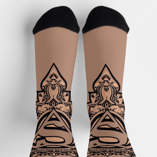 Supergirl Mandala Graphic Socks (Top)