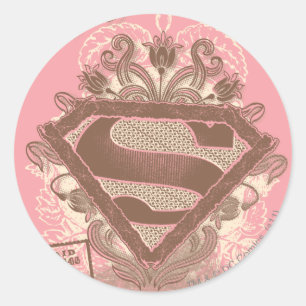 Supergirl Metropolis Ballet Pink Classic Round Sticker