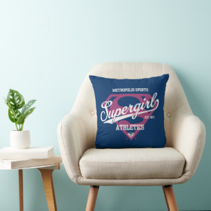 Supergirl Metropolis Sports Athletics Graphic Cushion