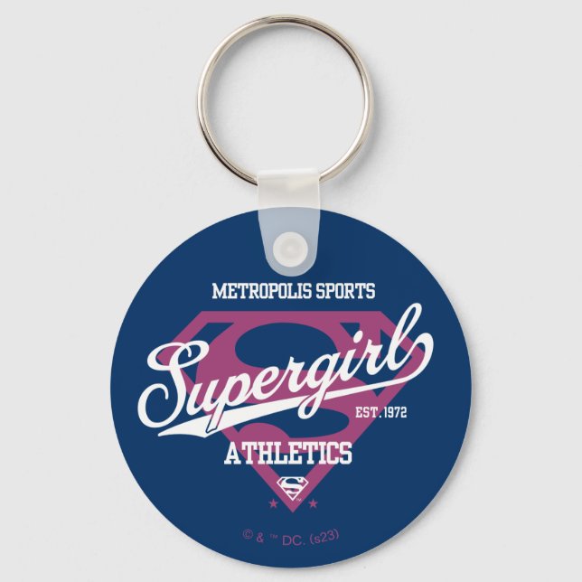 Supergirl Metropolis Sports Athletics Graphic Key Ring (Front)