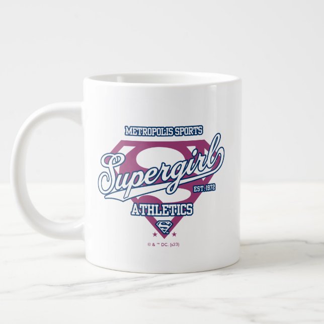 Supergirl Metropolis Sports Athletics Graphic Large Coffee Mug (Left)