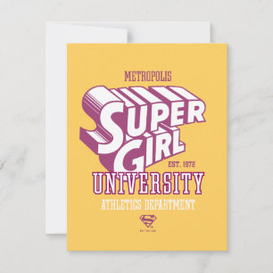 Supergirl Metropolis University Athletics Dept. Card