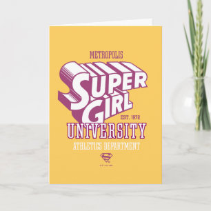 Supergirl Metropolis University Athletics Dept. Card