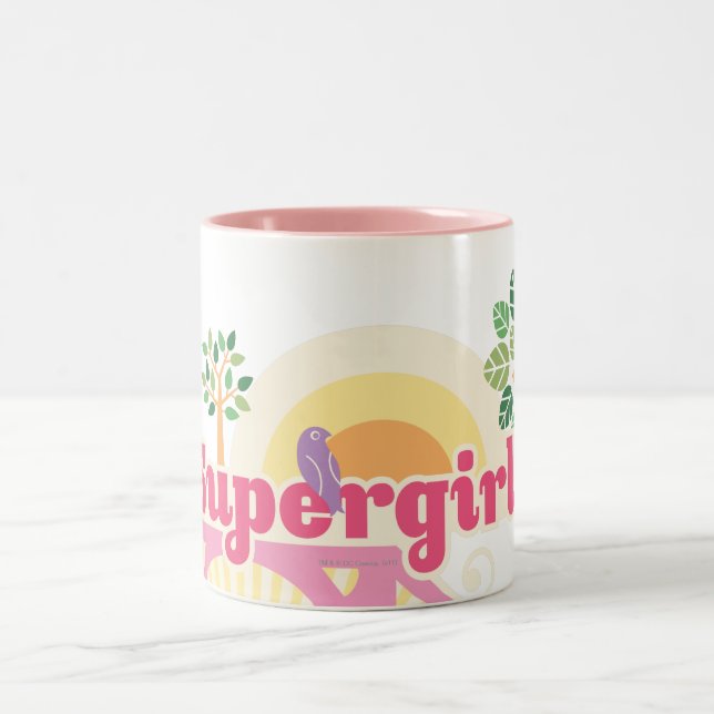 Supergirl Nature Logo Two-Tone Coffee Mug (Center)