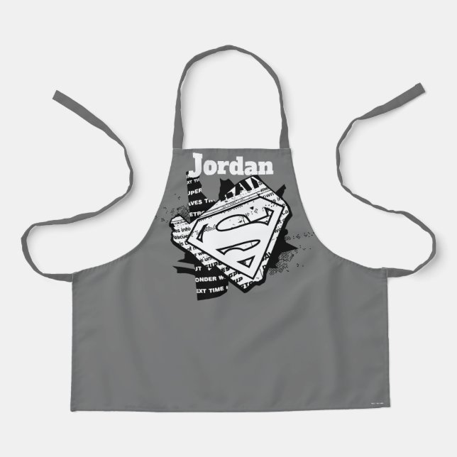 Supergirl Newsprint S-Shield Apron (Front)