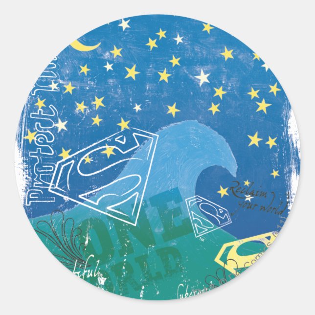 Supergirl One World Classic Round Sticker (Front)