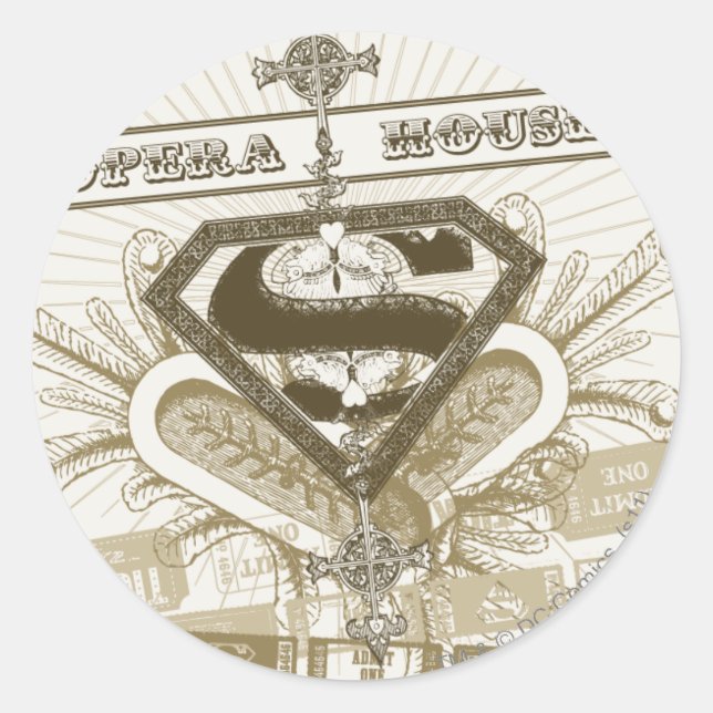 Supergirl Opera House Classic Round Sticker (Front)