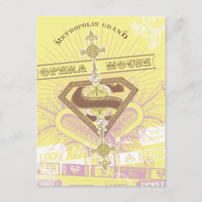 Supergirl Opera House Yellow Postcard (Front)