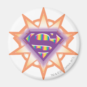 Supergirl Orange Starburst Magnet