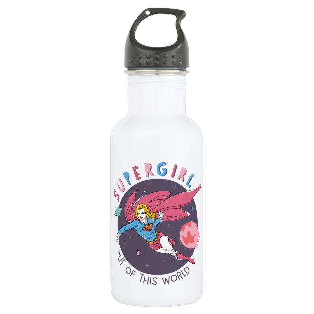 Supergirl Out of This World Retro Graphic 532 Ml Water Bottle (Front)