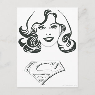 Supergirl Outline 1 Postcard