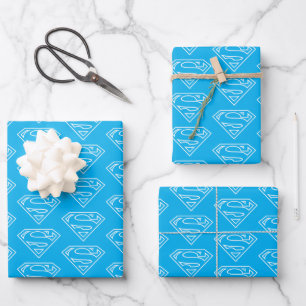 Supergirl Outline S-Shield Wrapping Paper Sheet