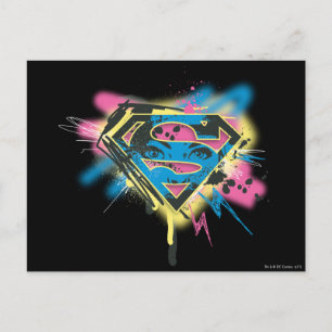 Supergirl Paint and Spills Postcard