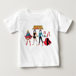 Supergirl Paper Doll Graphic Baby T-Shirt