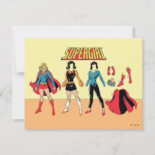 Supergirl Paper Doll Graphic Card