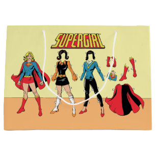 Supergirl Paper Doll Graphic Large Gift Bag