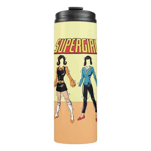 Supergirl Paper Doll Graphic Thermal Tumbler (Front)