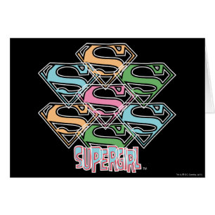 Supergirl Pastel Logo Collage