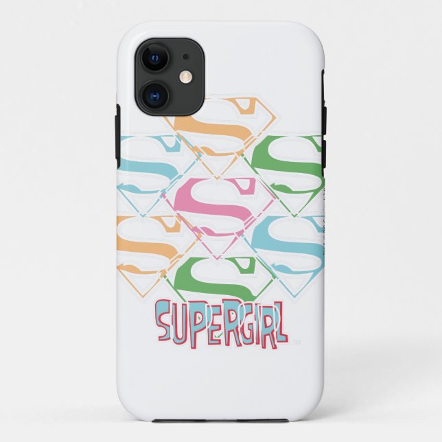Supergirl Pastel Logo Collage Case-Mate iPhone Case (Back)