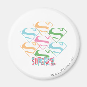 Supergirl Pastel Logo Collage Magnet