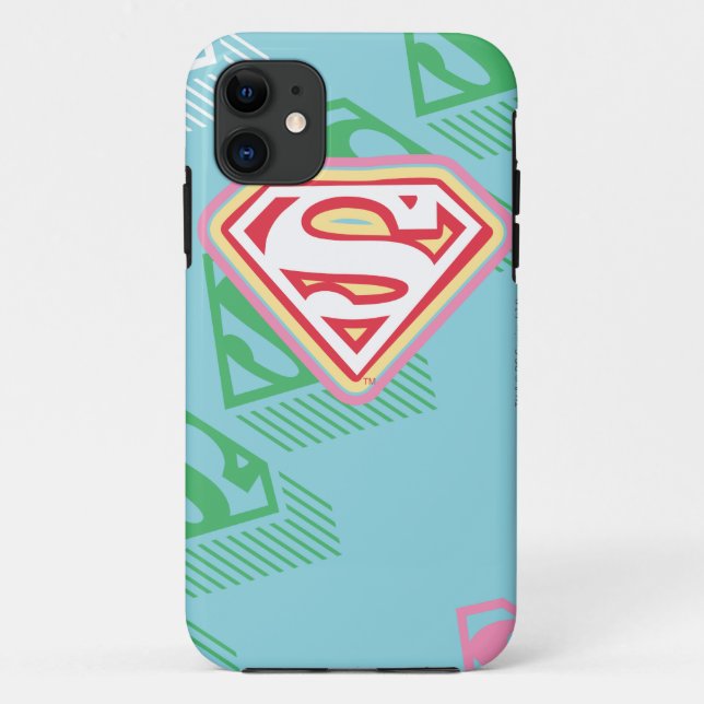 Supergirl Pastel  Repeat Pattern Case-Mate iPhone Case (Back)