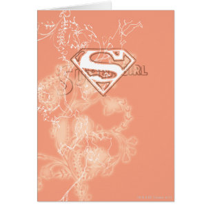 Supergirl Peach Floral Pattern