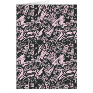 Supergirl Pink and Black Scribbles