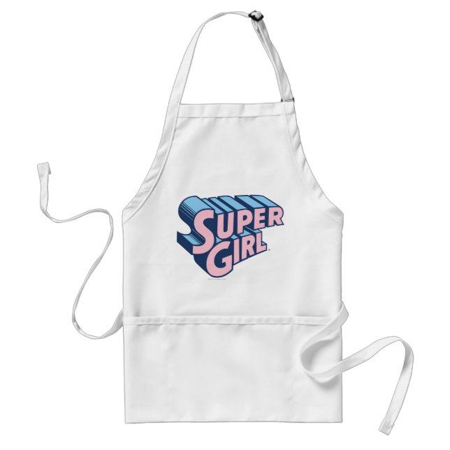 Supergirl Pink and Blue Logo Standard Apron (Front)