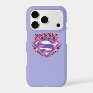 Supergirl Pink and Purple Grunge Logo
