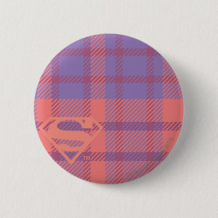 Supergirl Pink and Purple Pattern 6 Cm Round Badge