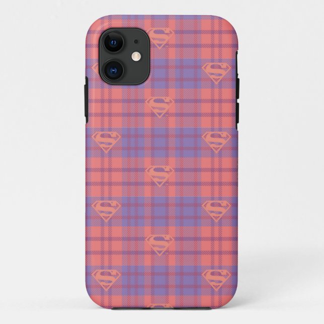 Supergirl Pink and Purple Pattern Case-Mate iPhone Case (Back)