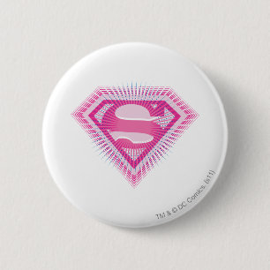 Supergirl Pink Logo 6 Cm Round Badge