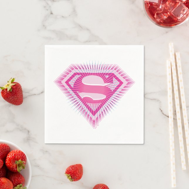 Supergirl Pink Logo Napkin (Insitu)