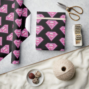 Supergirl Pink Logo Wrapping Paper
