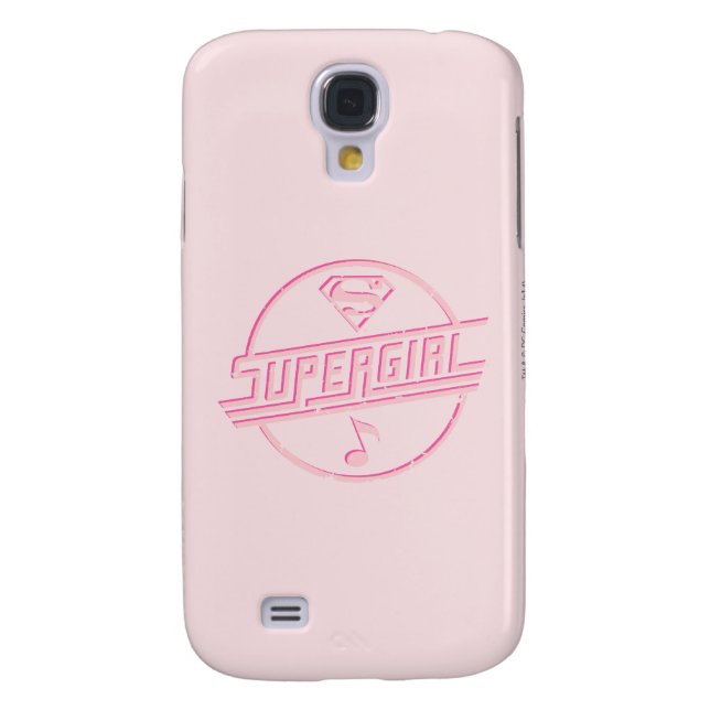Supergirl Pink Music Note Case-Mate Samsung Galaxy Case (Back)