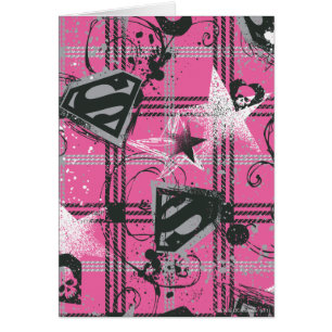 Supergirl Pink Splatter Square