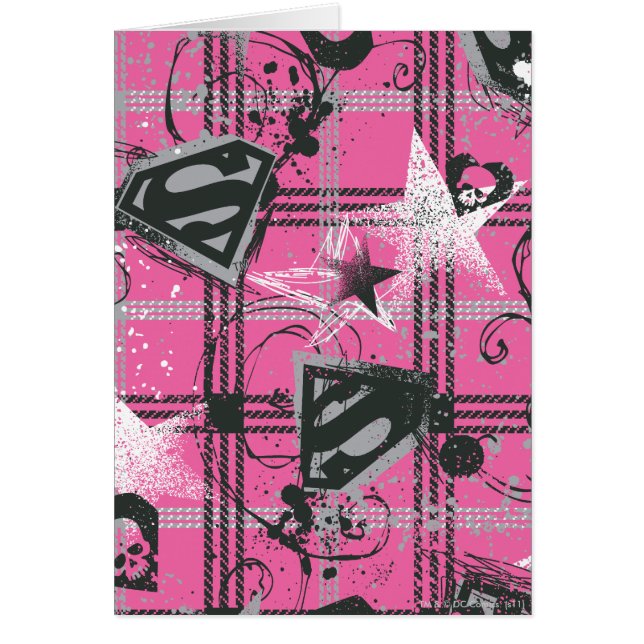 Supergirl Pink Splatter Square (Front)