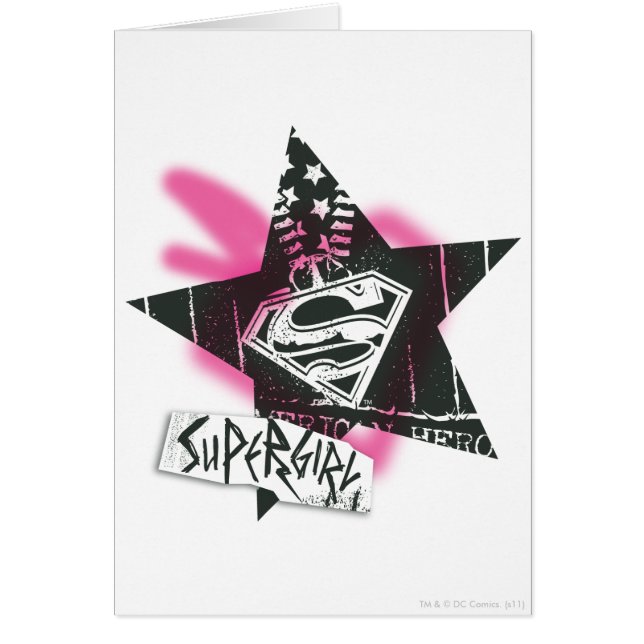 Supergirl Pink Spray Paint Star (Front)