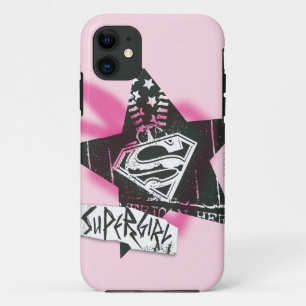 Supergirl Pink Spray Paint Star iPhone 11 Case