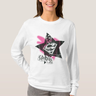 Supergirl Pink Spray Paint Star T-Shirt